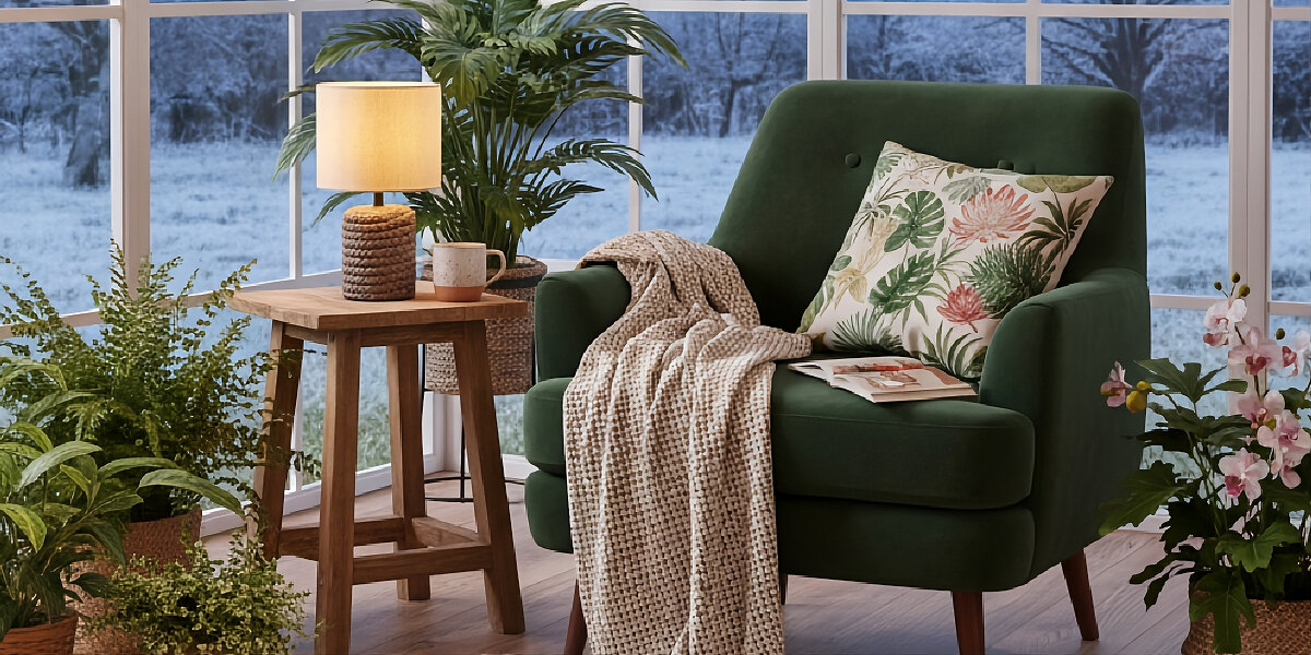 Éclairage de la véranda: un concept d'éclairage pour la saison froide