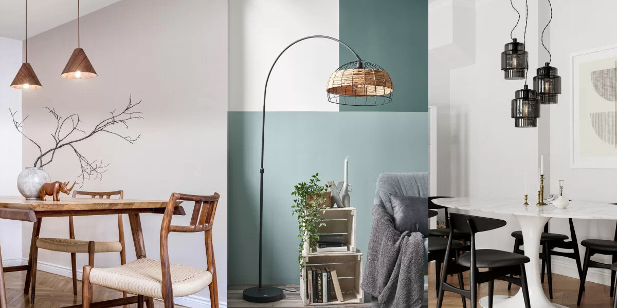 Compléter la paltte de couleurs dans le salon par un éclairage adapté