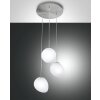Suspension Fabas Luce Evo LED Nickel mat, 3 lumières
