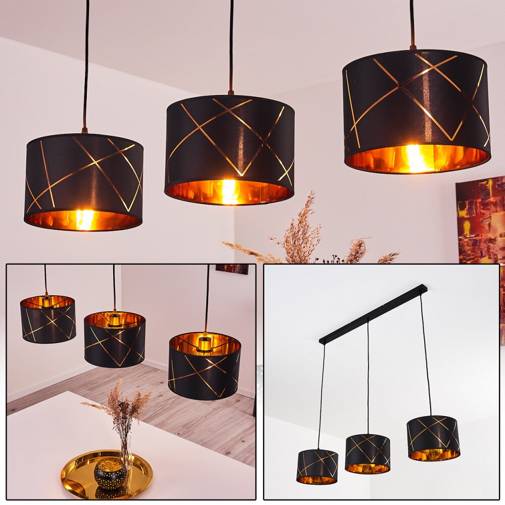 Suspension Opatija Noir, 3 lumières main product photo