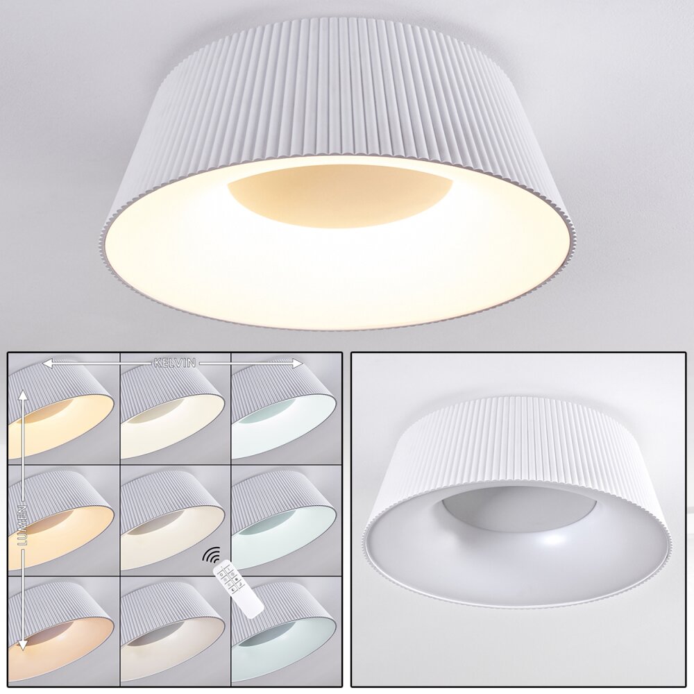Plafonnier Fremont LED Blanc, 1 lumière, Télécommandes main product photo