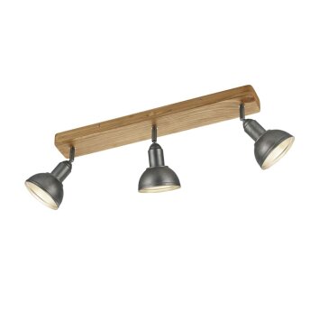 Spot Trio Leuchten DELHI Nickel mat, 3 lumières