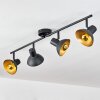 Plafonnier Neiden Noir doré, 4 lumières