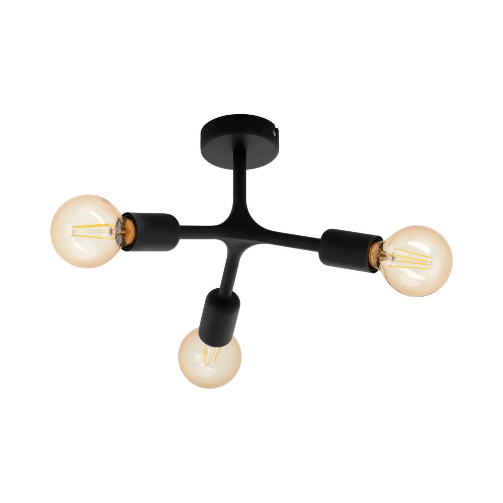 Plafonnier EGLO BOCADELLA Noir, 3 lumières main product photo