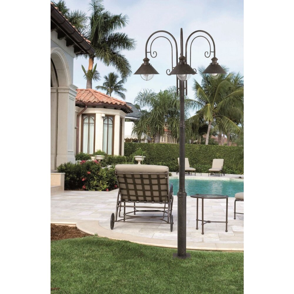 Réverbère Faro Nautica Rouille, 3 lumières main product photo