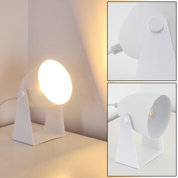 Lampe à poser Takeda Blanc, 1 lumière Lampe à poser Takeda Blanc, 1 lumière