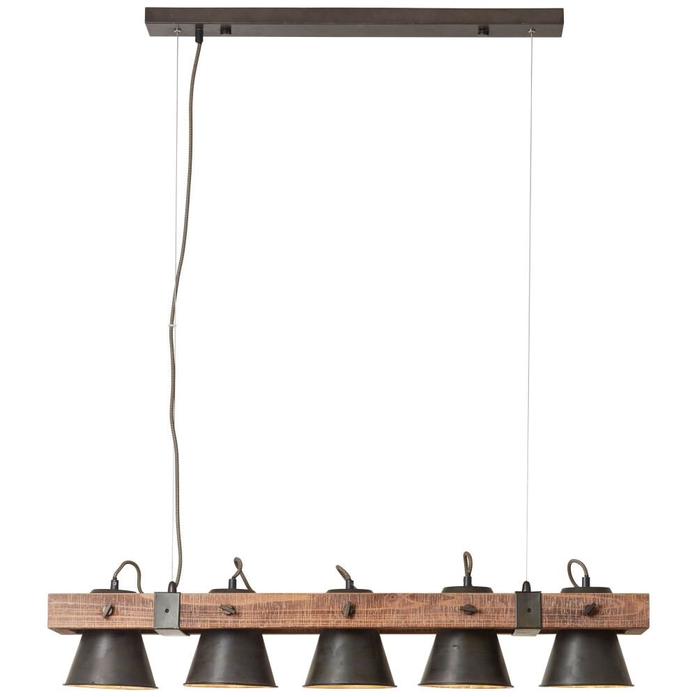 Suspension Brilliant Plow Bois foncé, Noir, 5 lumières main product photo