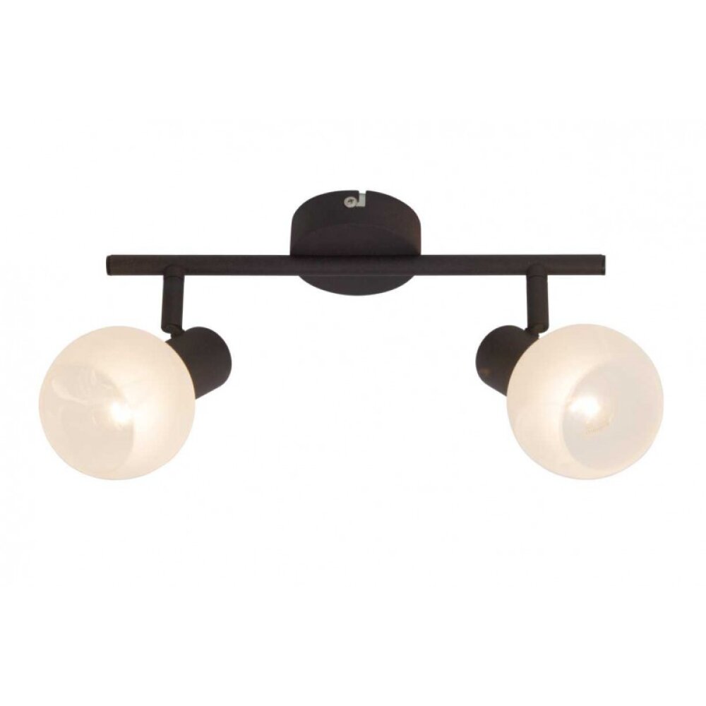 Barre de spots Brilliant Gabon Brun, 2 lumières main product photo