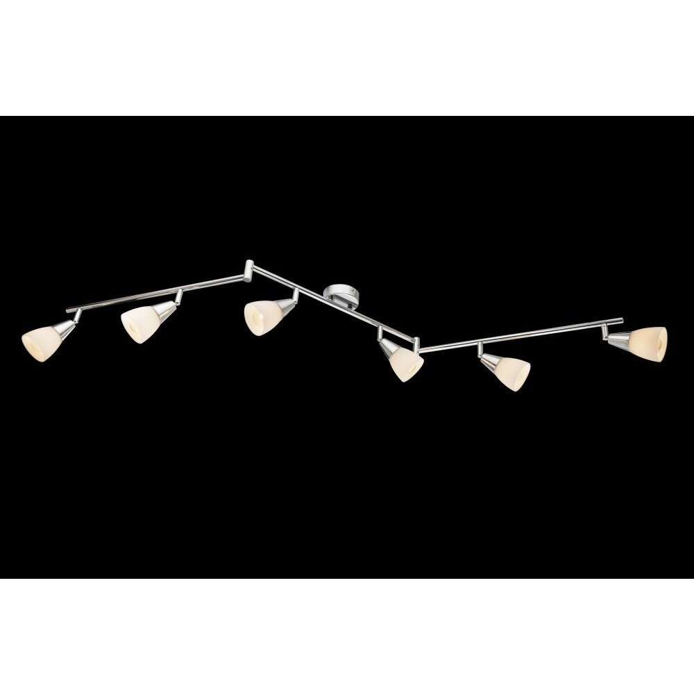 Plafonnier Globo Chrome, Verre, 6 lumières main product photo