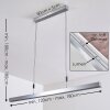 Suspension Airolo LED Chrome, Nickel mat, 3 lumières