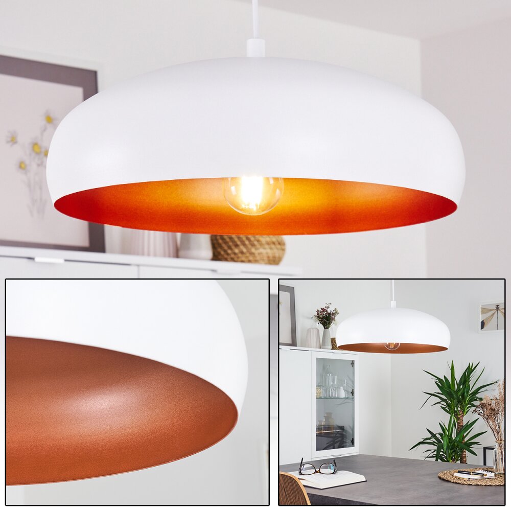 Suspension Guayo Cuivre, Blanc, 1 lumière main product photo