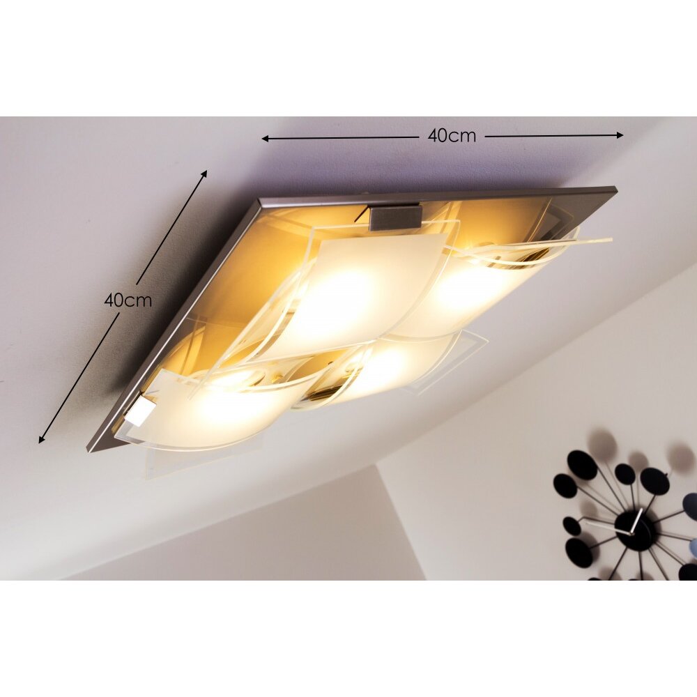 Plafonnier Eglo GUADIANO LED Nickel mat, 4 lumières main product photo