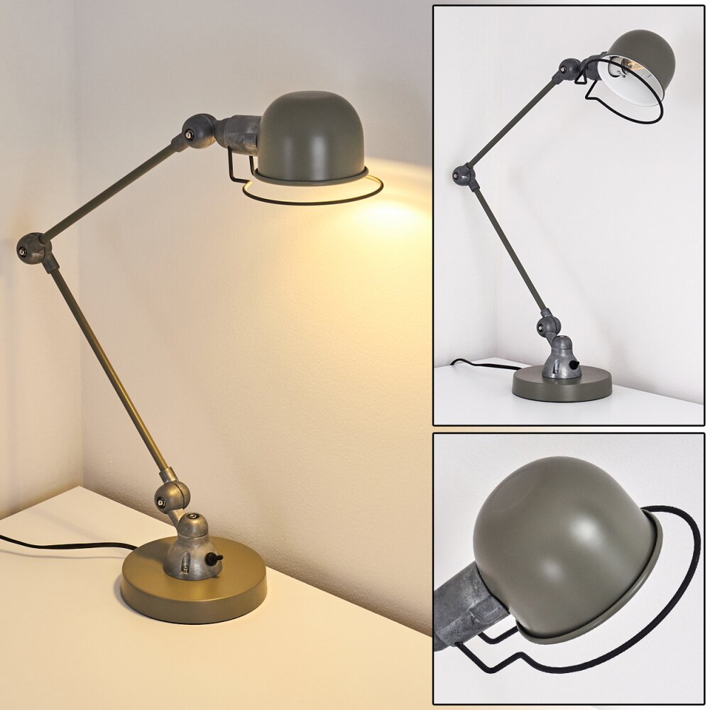 Lampe de table Arild Vert, Argenté, 1 lumière main product photo