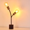 Lampe à poser Duvin Noir doré, 2 lumières