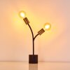 Lampe à poser Duvin Noir doré, 2 lumières