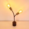 Lampe à poser Duvin Noir doré, 2 lumières