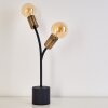 Lampe à poser Duvin Noir doré, 2 lumières