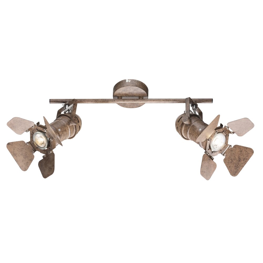 Spot de plafond Globo Egon Rouille, 2 lumières main product photo