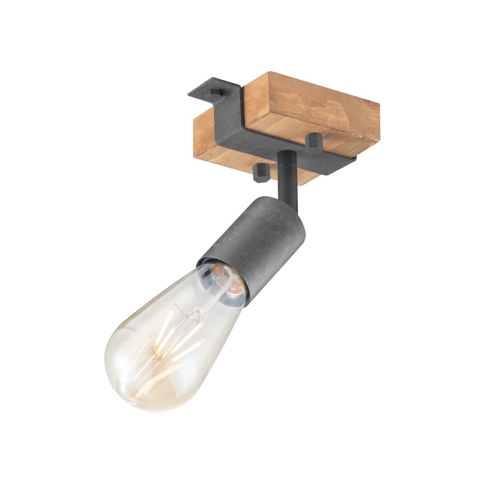 Applique murale / Plafonnier Leuchten-Direkt SLAT Brun, Bois foncé, 1 lumière main product photo