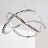 Suspension Saginaw LED Nickel mat, 1 lumière, Télécommandes, Changeur de couleurs