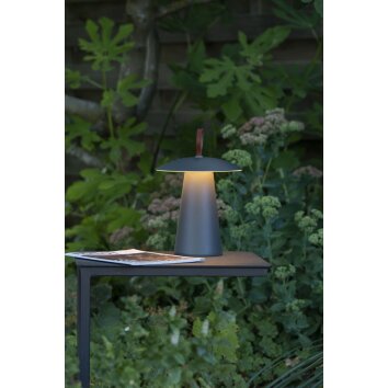 Lampe de table Lucide LA DONNA Anthracite, 1 lumière