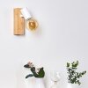 Applique murale Barbengo Bois clair, Blanc, 1 lumière