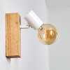 Applique murale Barbengo Bois clair, Blanc, 1 lumière
