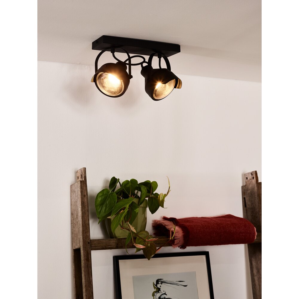 Spot de plafond Lucide CICLETA Noir, 2 lumières main product photo