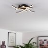 Plafonnier Letala LED Noir, 4 lumières