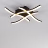 Plafonnier Letala LED Noir, 4 lumières