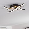 Plafonnier Letala LED Noir, 4 lumières