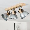 Plafonnier Orny Brun, Zingué, 3 lumières