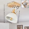 Plafonnier Orny Brun, Blanc, 1 lumière