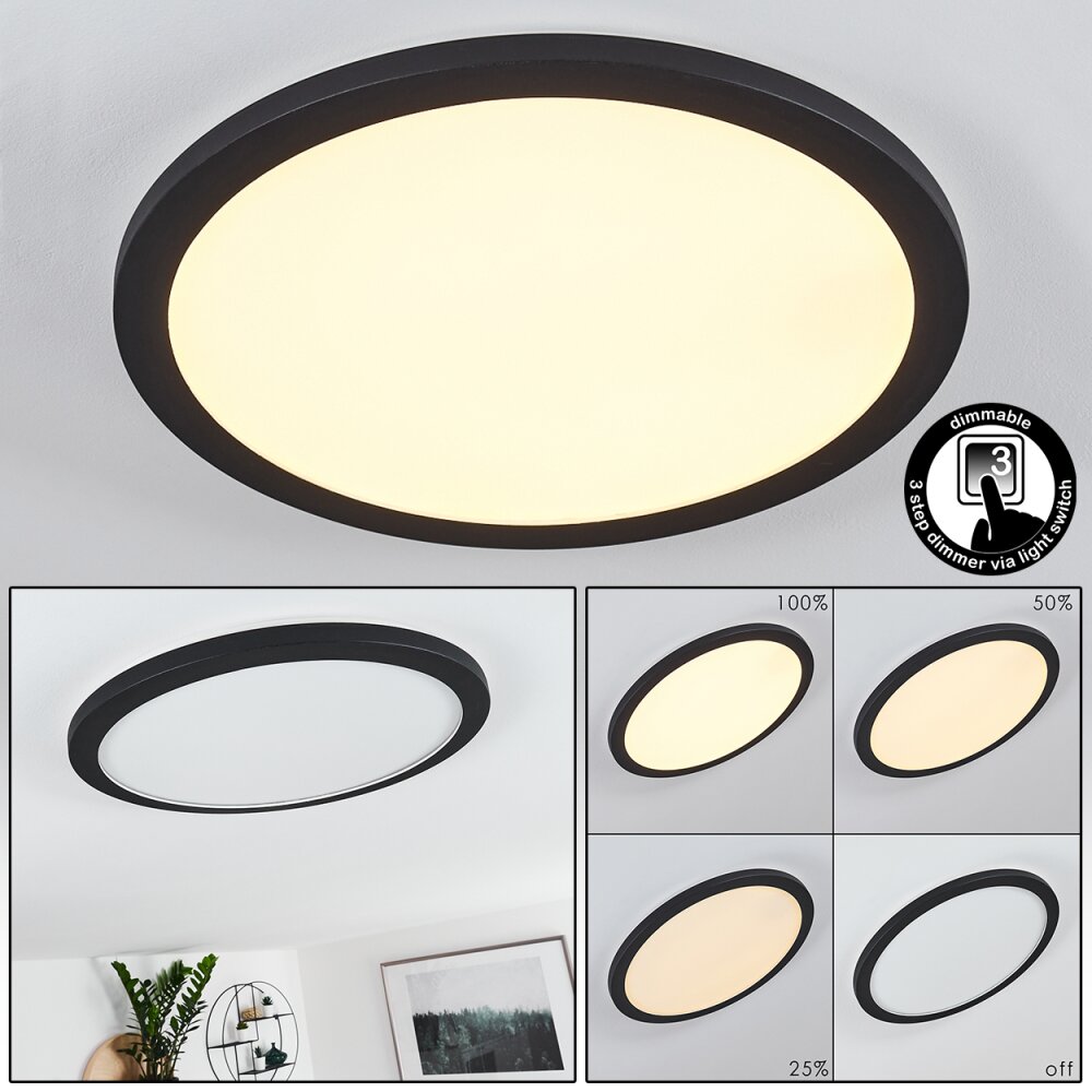 Plafonnier Siguna LED Noir, Blanc, 1 lumière main product photo