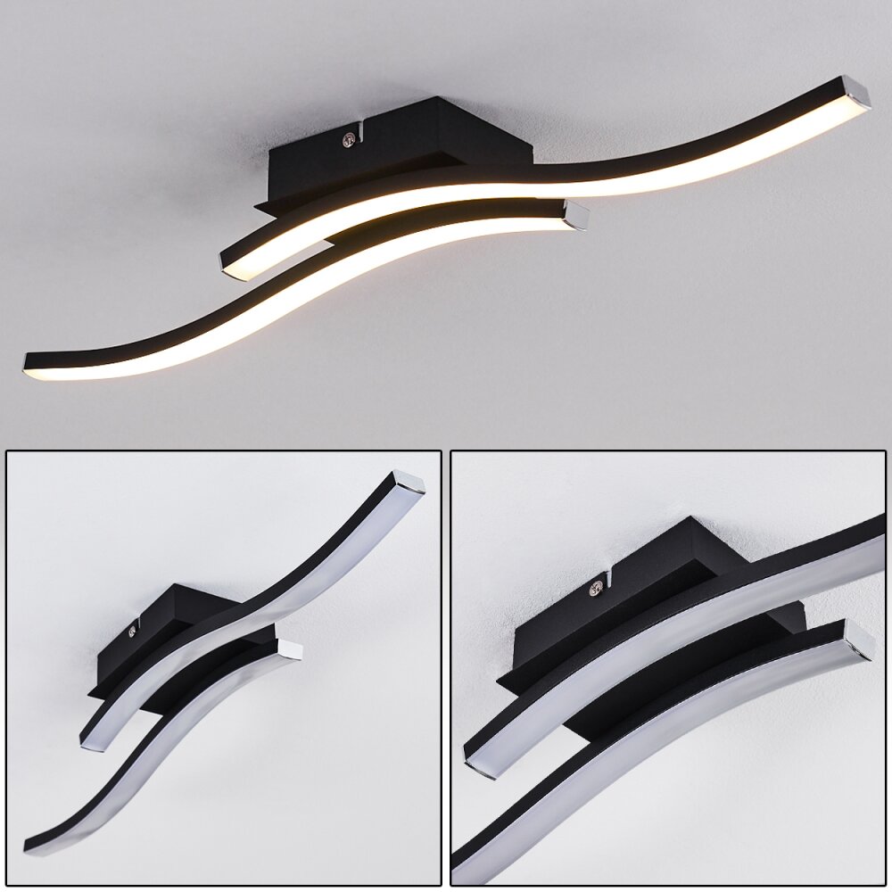 Plafonnier Letala LED Noir, 2 lumières main product photo