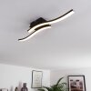 Plafonnier Letala LED Noir, 2 lumières