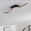 Plafonnier Letala LED Noir, 3 lumières
