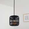Suspension Mongolei Noir, 1 lumière