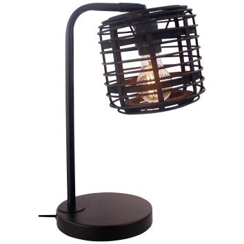 Lampe de table Brilliant Crosstown Bois foncé, Noir, 1 lumière Lampe de table Brilliant Crosstown Bois foncé, Noir, 1 lumière
