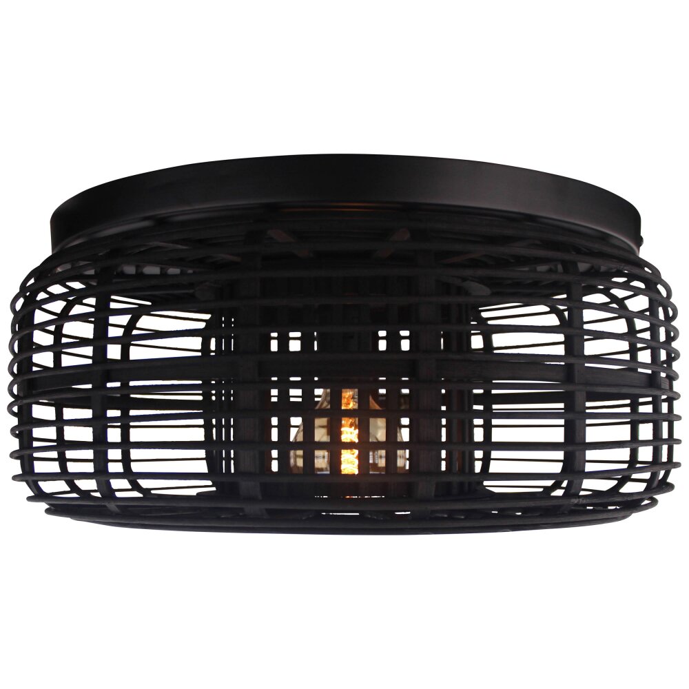 Plafonnier Brilliant Crosstown Bois foncé, Noir, 1 lumière main product photo