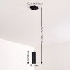 Suspension Zuoz Noir, 1 lumière
