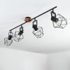 Plafonnier Maracambo Bois foncé, Noir, 4 lumières