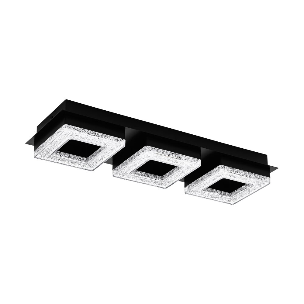 Plafonnier Eglo FRADELO LED Noir, 3 lumières main product photo