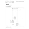 Suspension Lucide AGATHA Transparent, 3 lumières