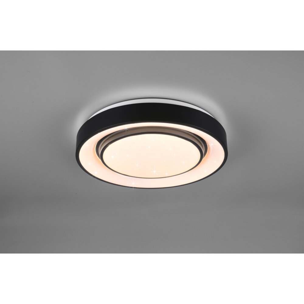 Plafonnier Reality Mona LED Noir, 1 lumière, Changeur de couleurs main product photo