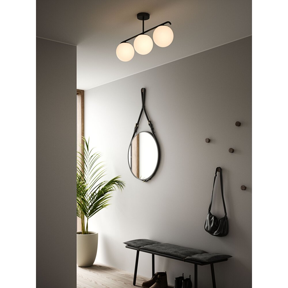 Plafonnier Nordlux GRANT Noir, 3 lumières main product photo