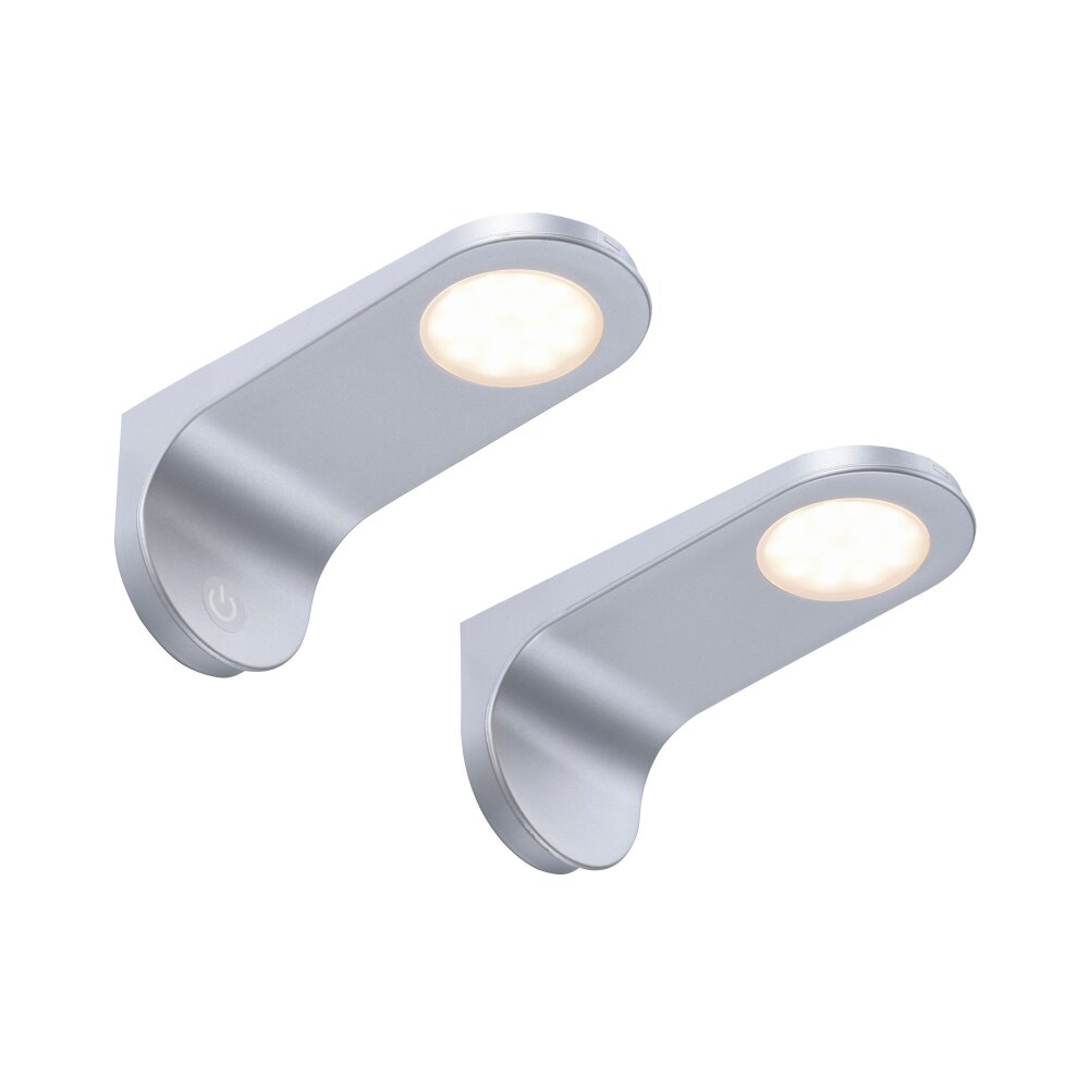 lampes pour bandeaux Paul Neuhaus AMON LED Argenté, 2 lumières main product photo