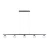 Suspension Paul Neuhaus WIDOW LED Noir, 5 lumières