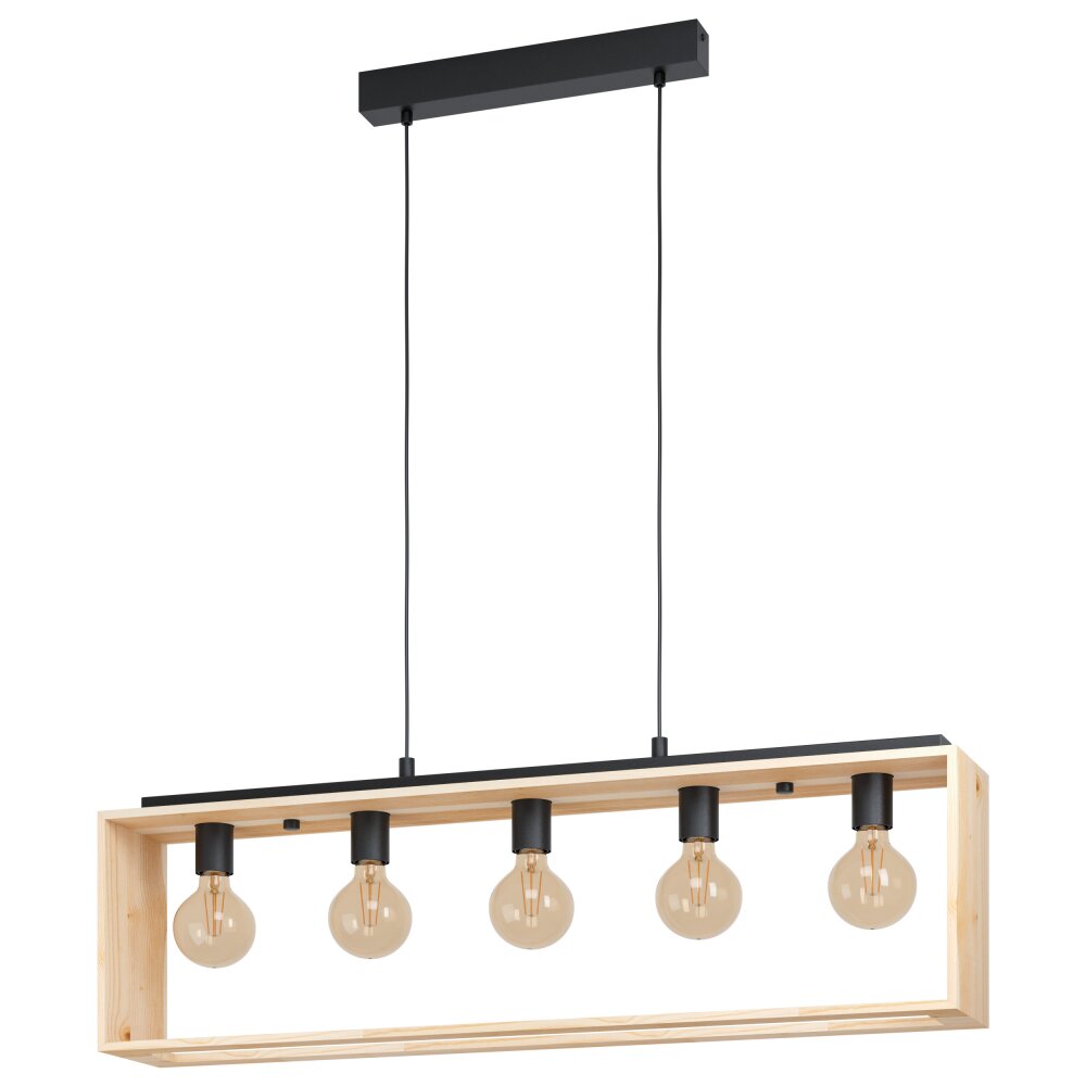 Suspension Eglo FAMBOROUGH Brun, Noir, 5 lumières main product photo