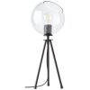 Lampe de table Brilliant AFTON Noir, Transparent, 2 lumières